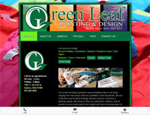 Tablet Screenshot of greenleafprinting.com