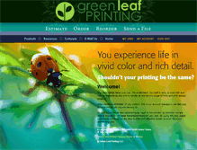 Tablet Screenshot of greenleafprinting.net